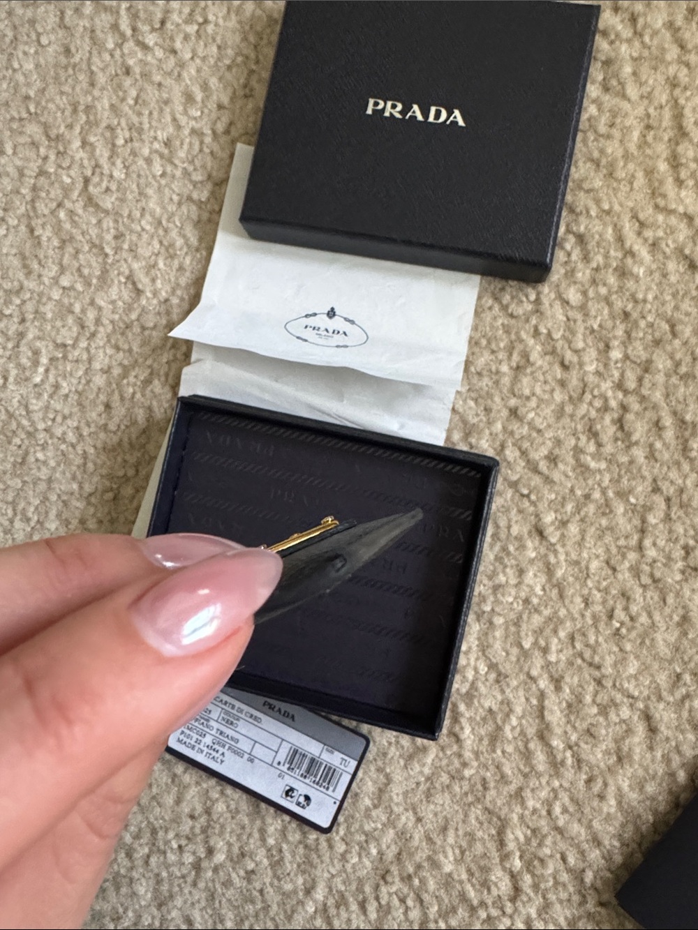 Prada Saffiano Leather card holder black - Picture 12 of 15